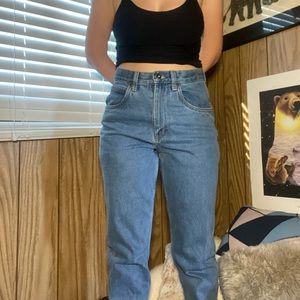 High waisted jeans